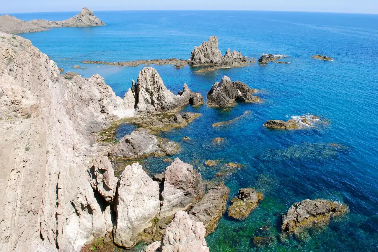 Arrecife de las Sirenas is a defining landmark of the Parque Natural de Cabo de Gata.